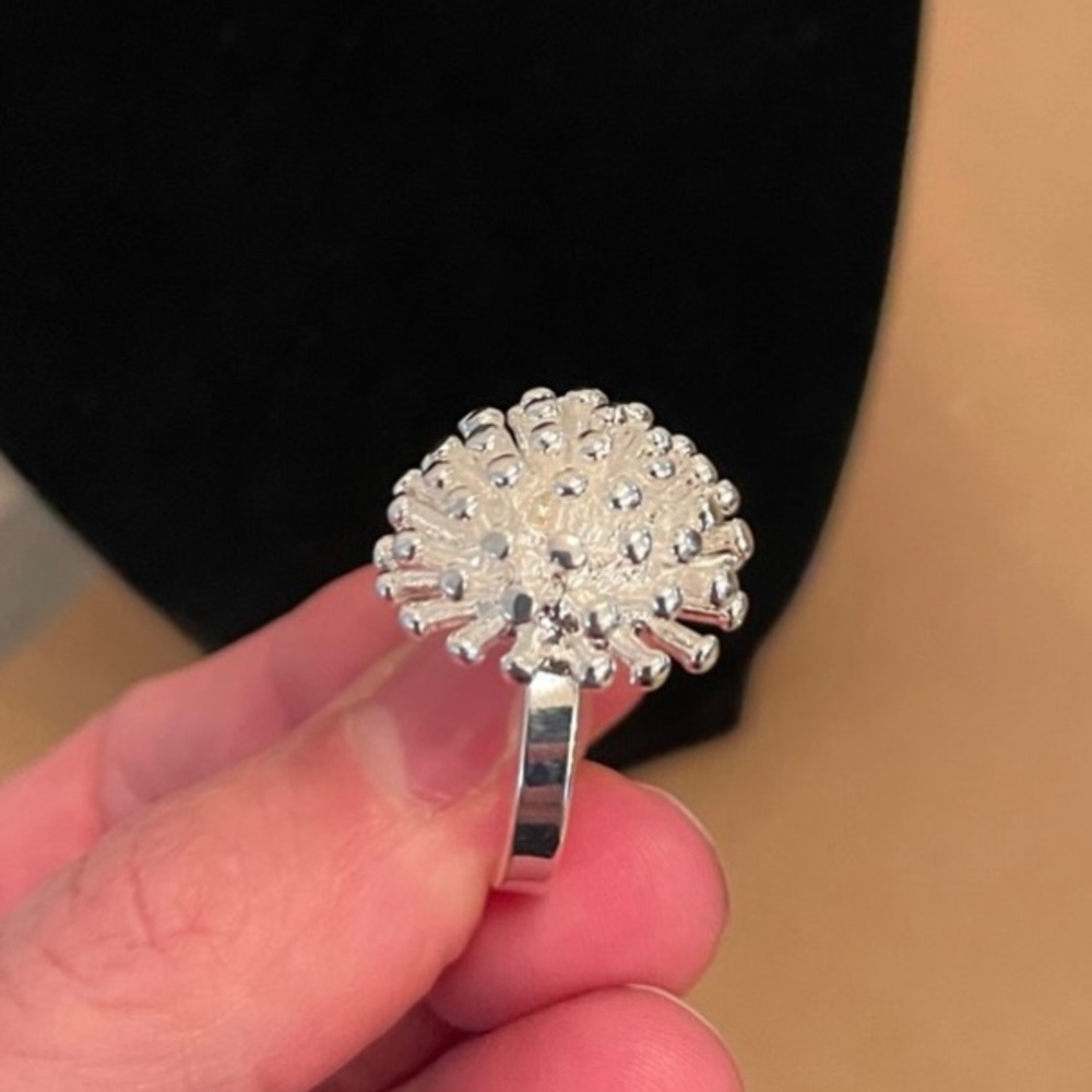 Solid sterling silver 925 stamped Size 6 ring.